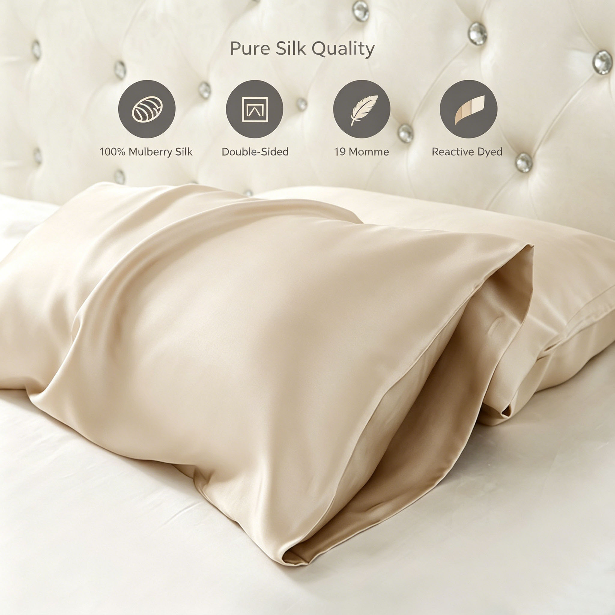 غطاء وسادة حريري 19 مومي 100%  - مراجعة Hair Care Hospital وسعره